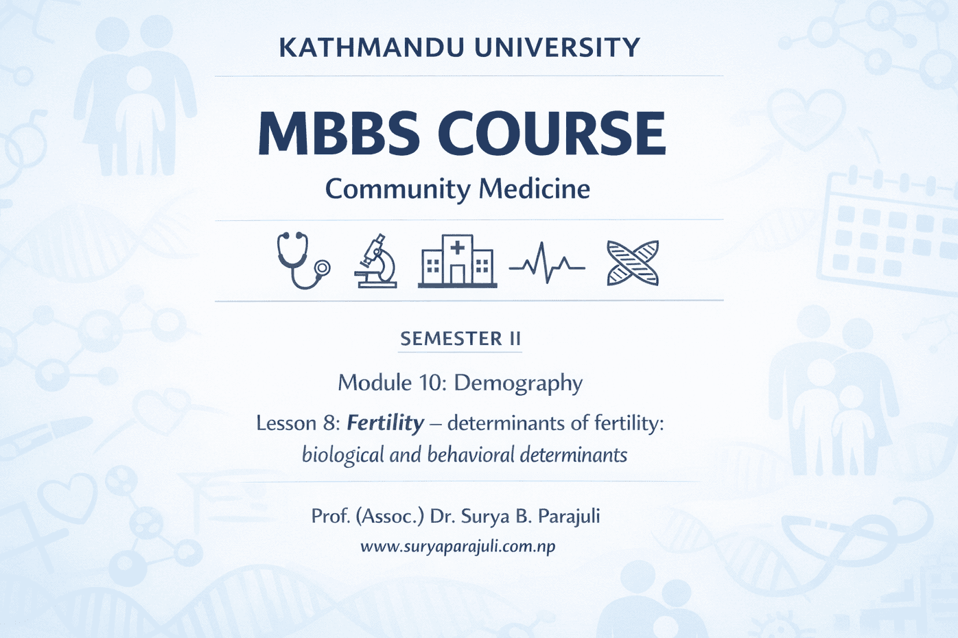 Fertility- determinants of fertility: biological and behavioral determinants